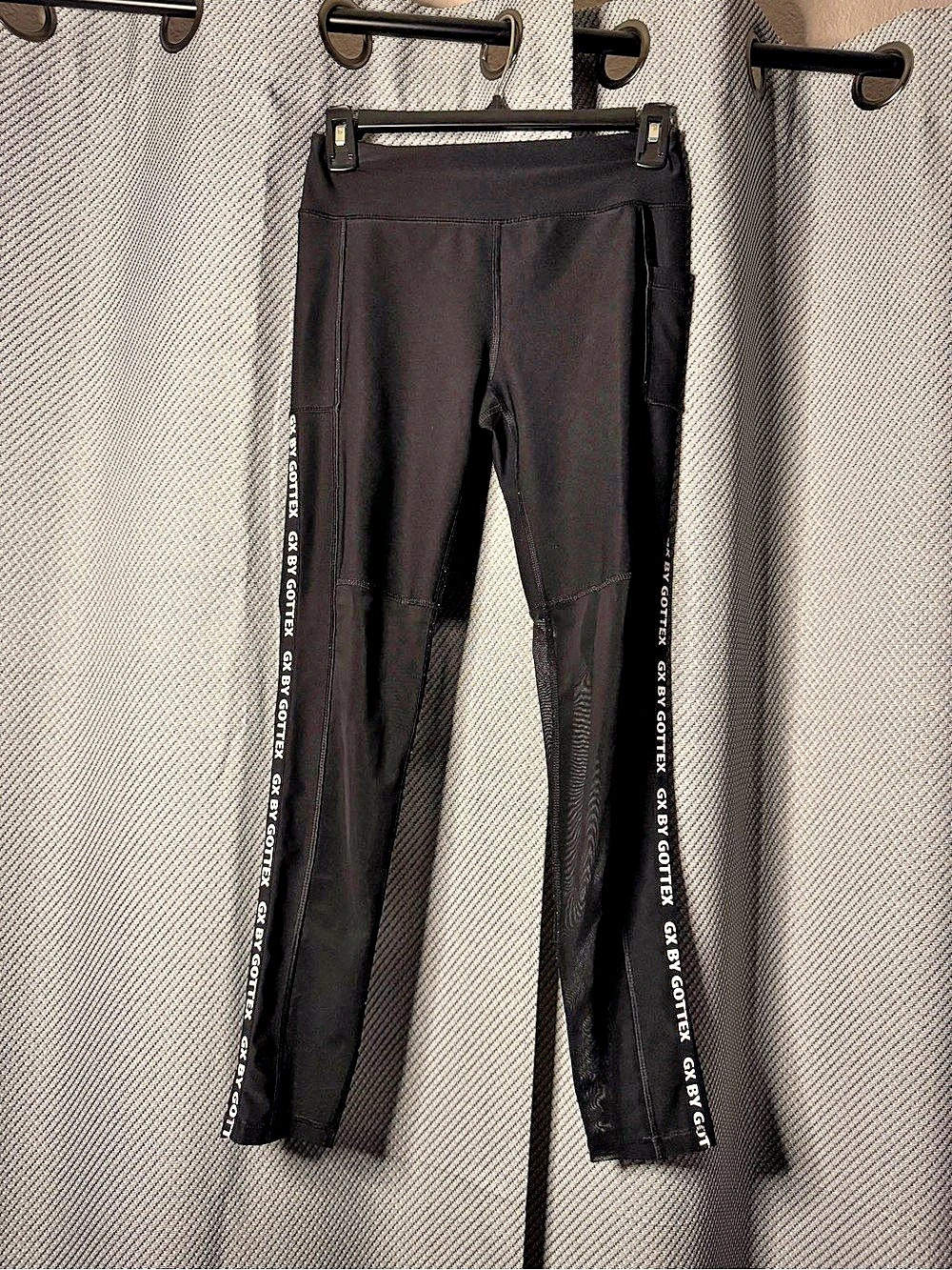 By Gotex Black Mesh Active Leggings with Side Pocket- S